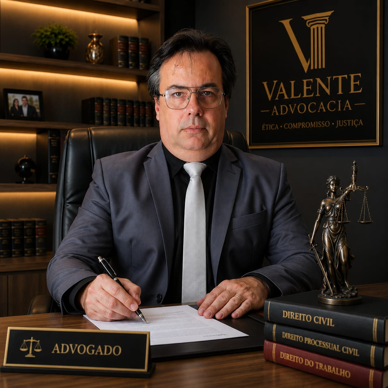 Dr. Farley Franco Valente em seu escritório